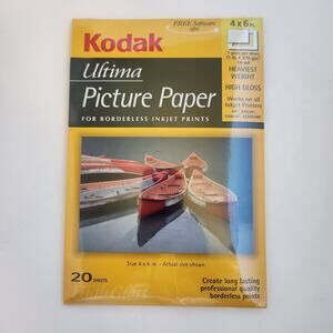 Kodak Ultima Picture Paper 4x6 20 sheets NIP Sealed